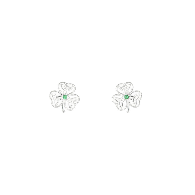 Grá Collection Shamrock Trinity Earrings Sterling Silver